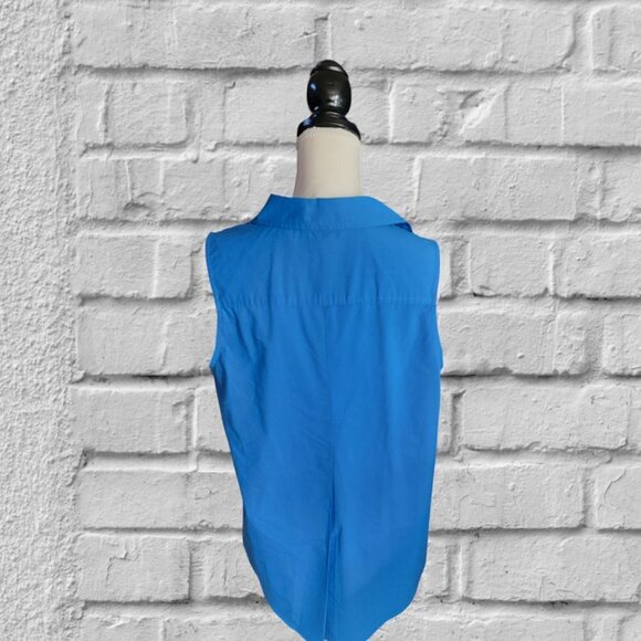 Zac & Rachel Sleeveless Royal Blue Button-Down Shirt in Size XL - Picture 2 of 4
